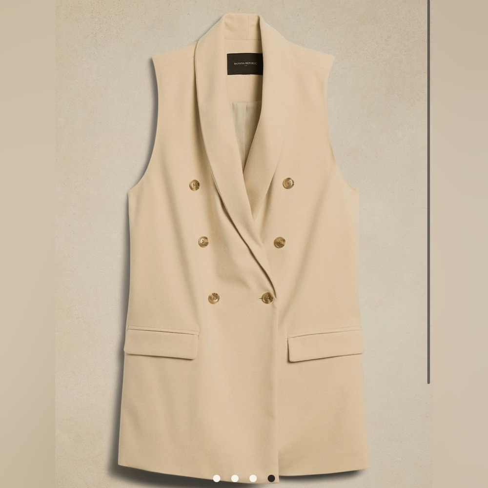 Banana Republic Long Flannel Suiting Vest
